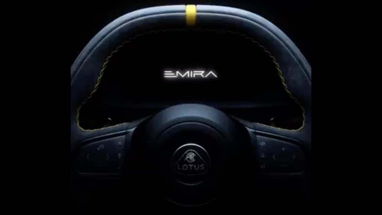 aria-label="Lotus Emira steering wheel"